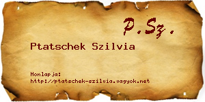 Ptatschek Szilvia névjegykártya